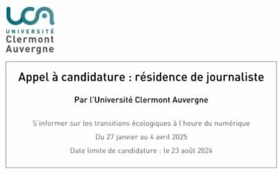 Résidence de journaliste à Clermont-Fd, appel à candidatures